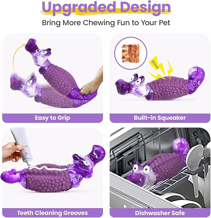 HGB Tough Dog Toys for Aggressive Chewers, Squeaky Indestructible Dog Toy, Dog Toys for Large Dogs, Dog Chew Toys for Aggressive Chewers, Large Dog Toys to Keep Them Busy, Big Dog Toys for Medium Dogs