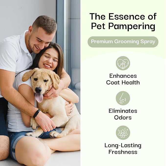 605Products Premium Dog Cologne & Odor Eliminator - Long Lasting Puppy Perfume, Deodorant Grooming Spray with Essential Oils, 2oz Fresh Apple
