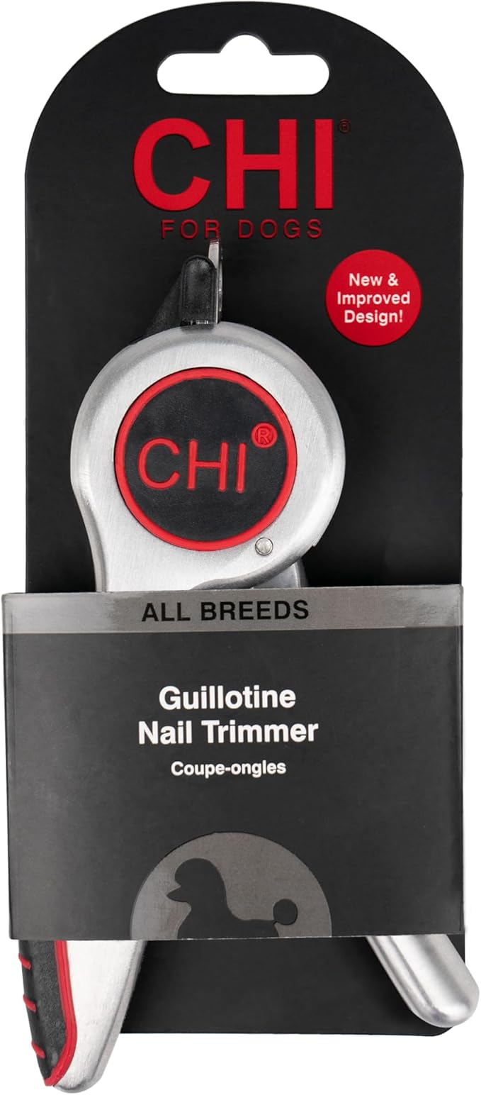 CHI for Pets Guillotine Nail Clipper for Dogs, Safe and Effective Way to Clip Dog Nails | Ergonomic Guillotine Dog Nail Clippers, Dog Clippers Pet Grooming Tools for All Dogs