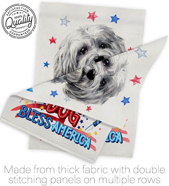 Breeze Decor Patriotic Havanese House Flag Pack Dog Puppy Spoiled Paw Canine Fur Pet Nature Farm Animal Creature Support Our Troops Banner Small Garden Yard Gift Double-Sided, Made in USA