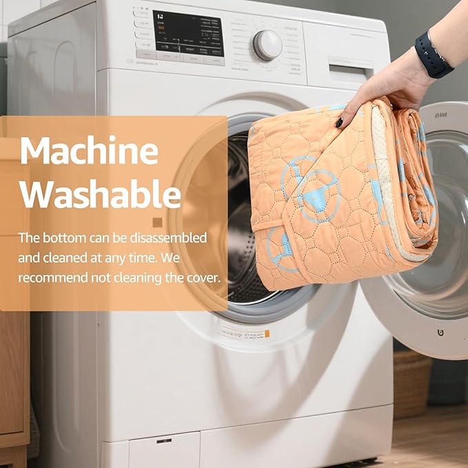 PJYuCien Dog Playpen Bottom Pad and Cover Fits for 36 Inch 4 Panels Exercise Pet Pen, Orange