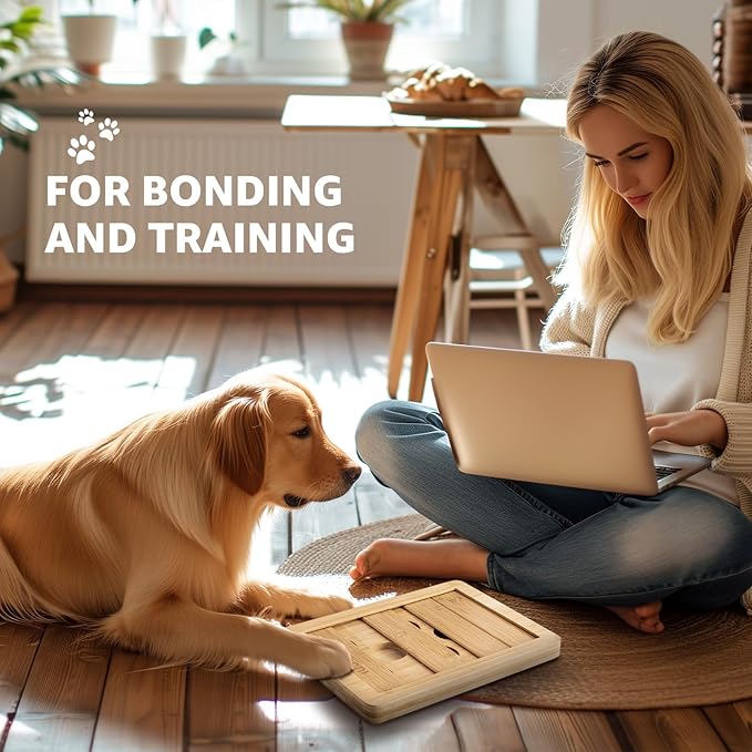 LOOBANI Dog Puzzle Toys Wooden - Interactive Dog Toys for Boredom, IQ Training, and Mental Brain Stimulation, Treat Dispensing and Food Slow Feeder for Small to Large Dogs