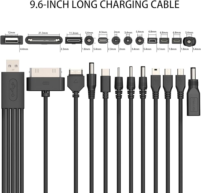 Charger Compatible with Bousnic Dog Shock Collar, Universal Dog Collar Charger Replacement for Mini Educator E Collar,Bark Collar and Other Training Systems,11-in-1 Dog Training Collar Charging Cord