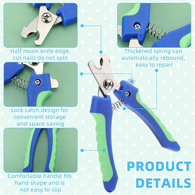 9 Pcs Dog Nail Clippers Bulk Pet Nail Clippers, Dog Toenail Clippers Dog Nail Trimmer Dog Clippers for Grooming Nails Dog Claw Care for Small Medium Dogs