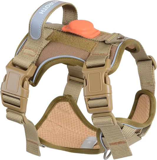AUROTH Dog Harness Small Sized Dog, Small No Pull Dog Harness, Dog Harness for Small Dogs, Harness Small Size Dog Vest Harness with Handle, Army Yellow S