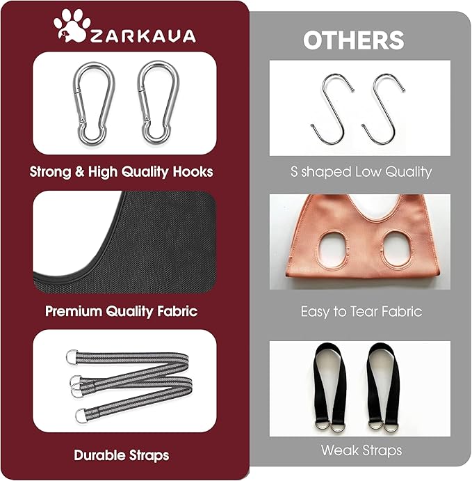 Dog Grooming Hammock for Small Dogs, 45 lbs | 5-in-1 Grooming Hammock with a Glove | Small Dog Grooming Hammock - Dog Harness for Nail Trimming - Pet Grooming Hammock for Dogs at Home