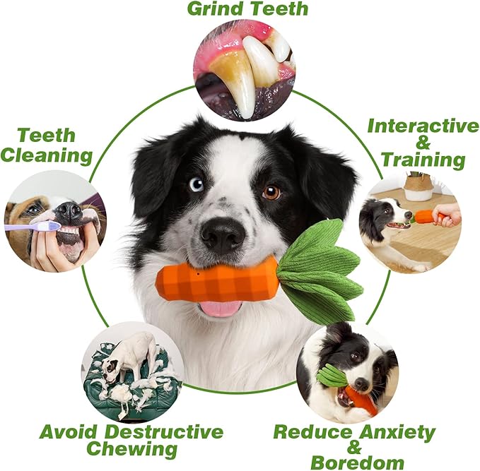 MewaJump Interactive Dog Toys, Durable Dog Chew Toy for Aggressive Chewers Rubber Pet Toy Dog Dental Chew for Small, Medium Breed