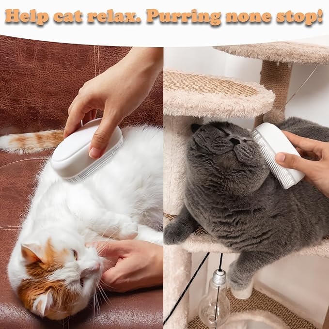 Cat Tongue Brush Soft Cat Grooming Gentle Hair Brush for Shedding Massage Includes Detangling Cleaning Claw