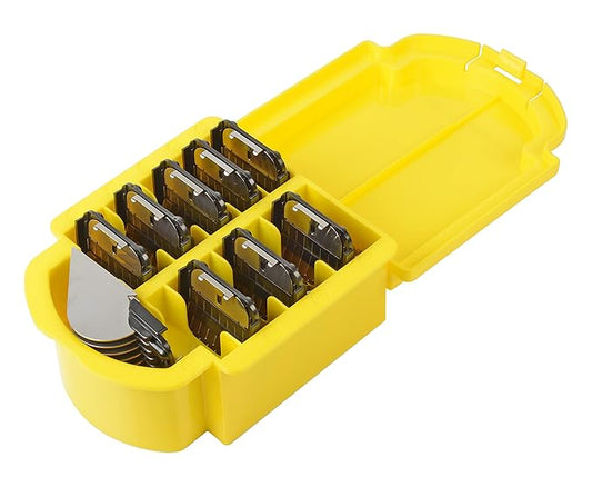 Clipper Guard Comb Set for Size 10 Blade, 9 Piece, Made of Stainless Steel, Suitable for Dog, Cat Grooming