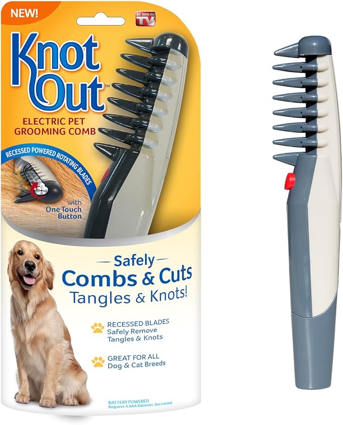 Allstar Innovations Knot Out Electric Pet Grooming Comb - Remove Knots and Tangles