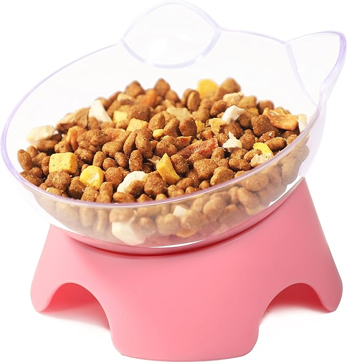 MILIFUN Raised Cat Food Bowls with Stand, Cat Dishes for Food or Water, Tilted Bowl, Pet Dish with Stand