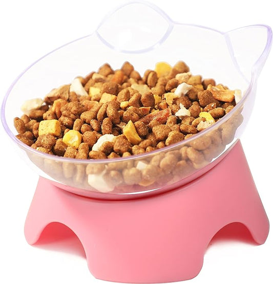 MILIFUN Raised Cat Food Bowls with Stand, Cat Dishes for Food or Water, Tilted Bowl, Pet Dish with Stand