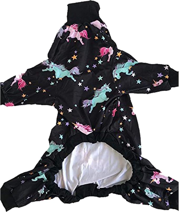 Tooth & Honey Pit Bull Pajamas - Unicorn Dog Pajamas - Lightweight Pullover Pjs - Full Coverage - Updated FIT