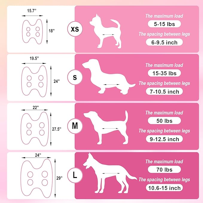 Dog Grooming Hammock, Breathable Cat Hanger Sling Harness Pet Grooming Hammock, Dog Sling for Nail Trimming, Cat Restraint Bag with Nail Clippers& Nail File (Pink, Small)