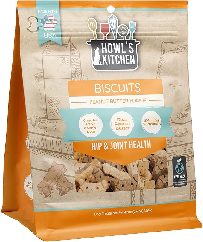 Howl's Kitchen Dog Treats, Biscuits, Peanut Butter
