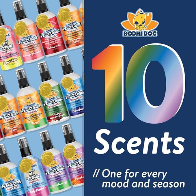 Bodhi Dog Natural Dog Cologne (Sugar Cookie) - Premium Scented Deodorizing Pet Perfume with Conditioner for Dogs & Cats - Keeps Pets Fresh & Clean - Gentle and Safe Formula, Made in USA (4 Fl Oz)