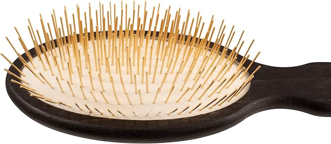 Chris Christensen 20mm Dog Brush, Gold Series, Groom Like a Professional, Gold-Plated Stainless Steel Pins, Perfect for Fragile Coats, 30% More Pins, Ground and Polished Tips