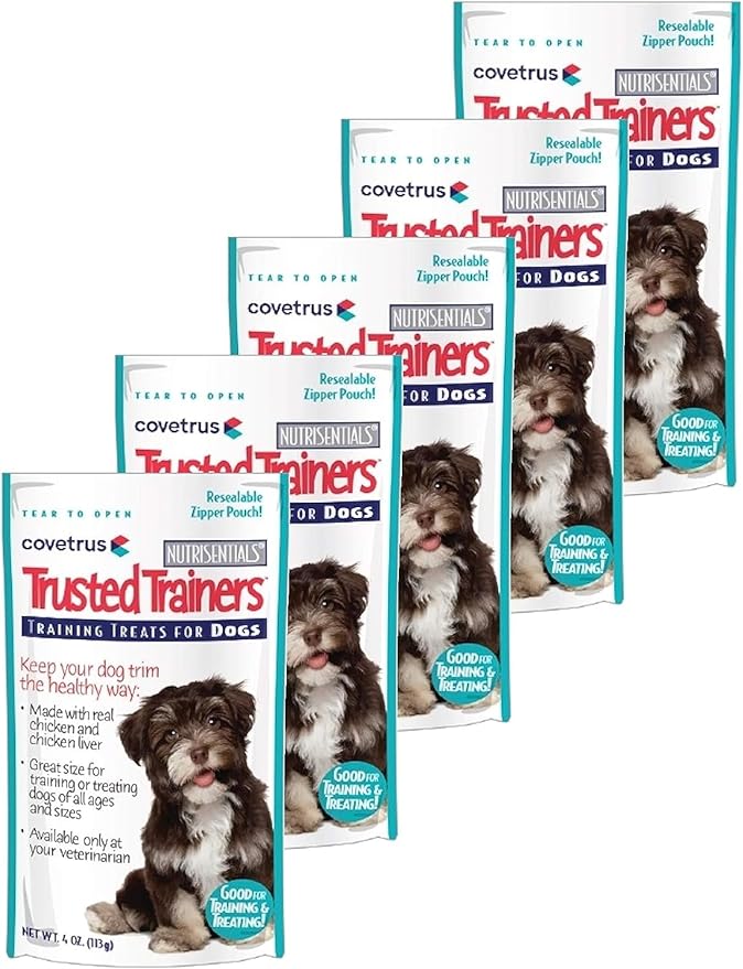 NutriSentials Trusted Trainers Training Treats for Dogs - Soft Dog Treats for Small, Medium & Large Dogs - Chicken Flavor - 5 Pack - 4 oz