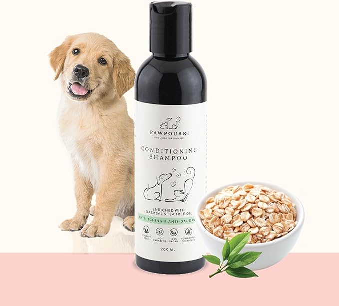 Conditioning Shampoo for Dogs, Puppy, and Cats - 6.7 fl oz (with Tea Tree Oil & Oatmeal)