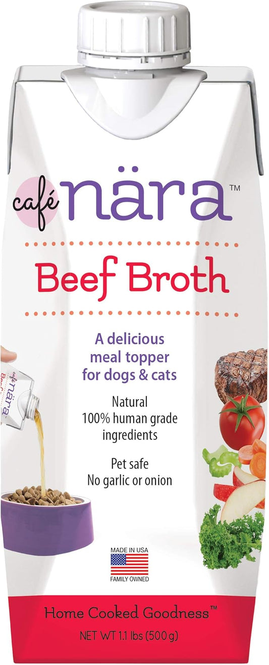 Café Nara Beef Broth Meal Topper for Dogs and Cats - 1.1 lbs.