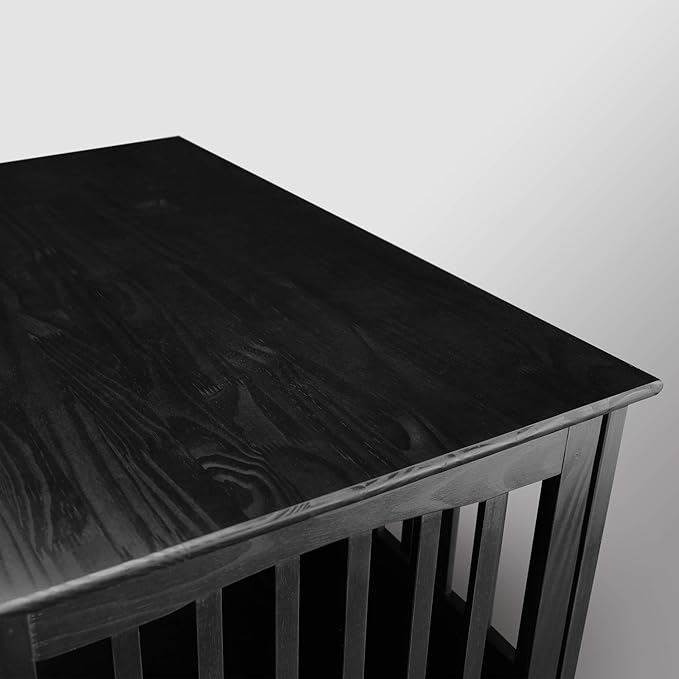 Casual Home Wooden Large Pet Crate, End Table, (Black, 24"W x 36.5"D x 29.25"H)