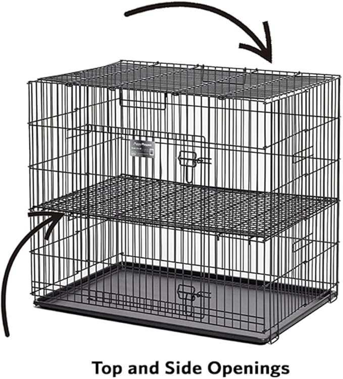 MidWest Homes for Pets Homes Puppy Playpen Crate - 224-05 Grid & Pan Included