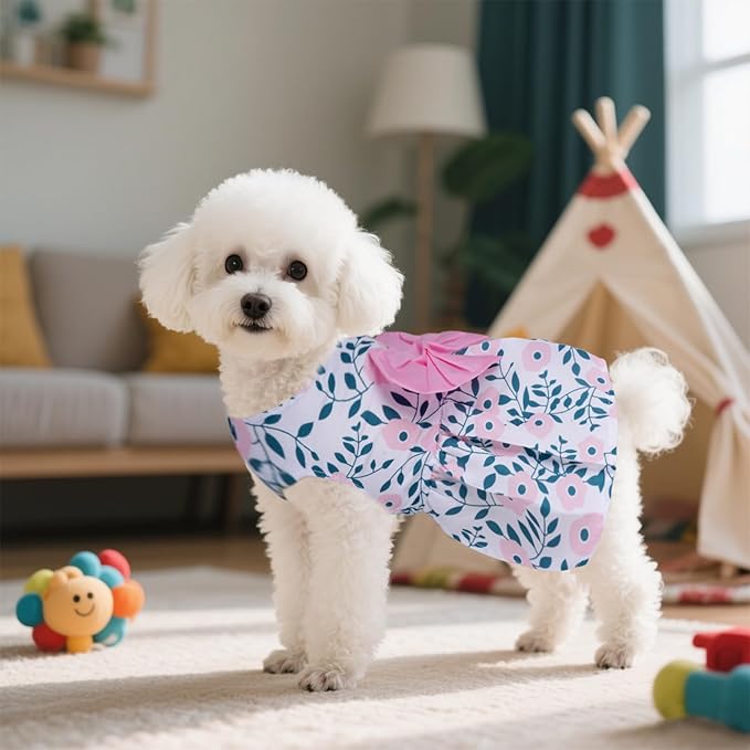 choyaxo Small Dogs Girl Bow Cat Dress