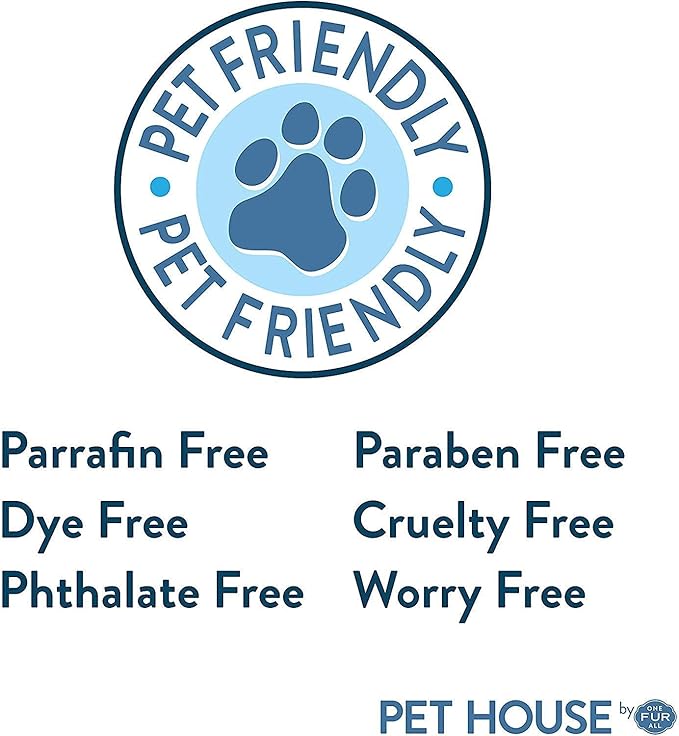 One Fur All Pet House Spring and Summer Wax Melts for Pet Odor, Natural, Plant Based Soy Wax Melts, Long Lasting Fragrance for Fresh Smelling Homes, Tropical Fruit, Pack of 4