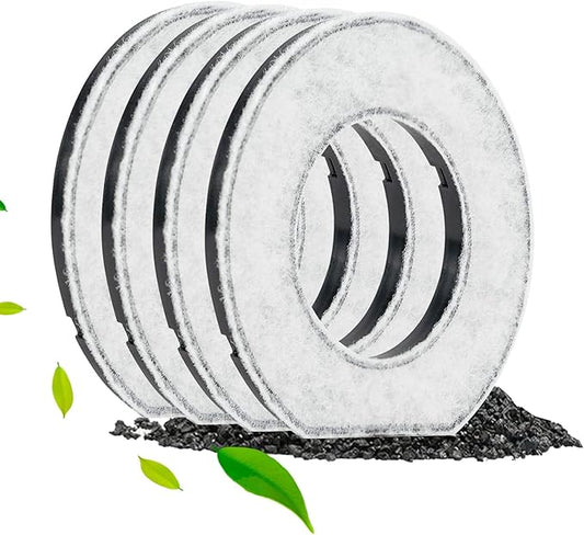 ELS PET Dog Bowl No Spill 4 Pcs filters, Pet Water Bowl No Drip Slow Water Feeder, Pet Dispenser 70oz/2L Large Capacity for Dogs and Cats (White Filter)