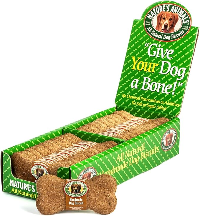 Nature's Animals Original Bakery Biscuits, All Natural Dog Treats, 24 Count