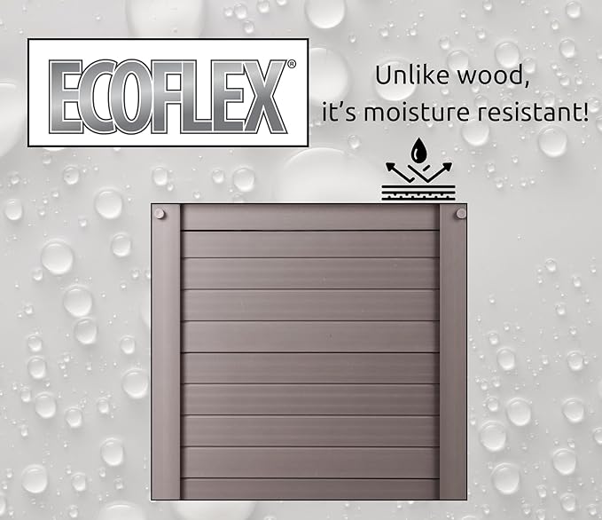 New Age Pet® ECOFLEX® Dog Crate End Table - Medium, Russet Brown, Durable Wood-Plastic Composite with Stainless Steel Latch, Easy Assembly, Fits Dogs Up to 50lbs, Compatible with Inn Place Cushion