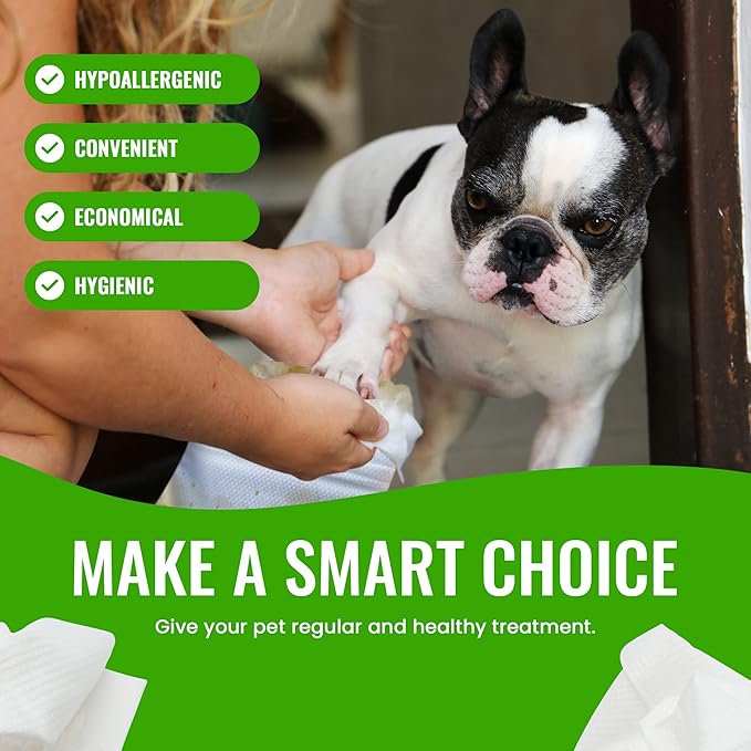 Bamboo Pet Towel 10 PCS - Reusable Bamboo Paper Towels for Dogs, Cats and Other Pets are Machine Washable Up to 5 Times | Disposable Pet Wipes for Drying and Cleaning Dirty Pets