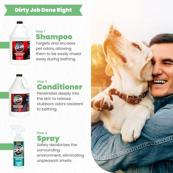 Best Shot ONE Shot Deodorizing Conditioner, Hydrating and Moisturizing Conditioner for Dogs, Cats, Horses, and Livestock, Removes Stubborn Odors, 1 Gallon