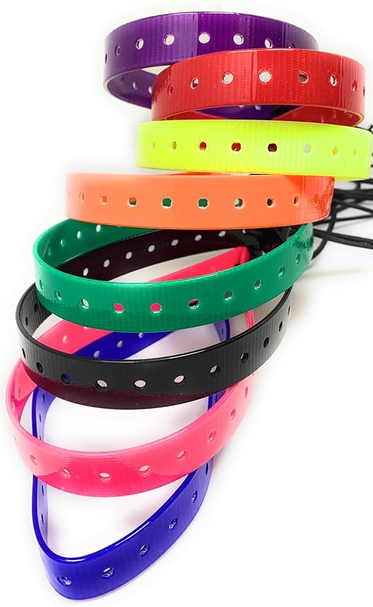 Replacement GPS eCollar with Adjustable Bungee, Multi-Hole Design, and Secure Toggle Closure for Small Dogs (Neon Orange, Small Neck)