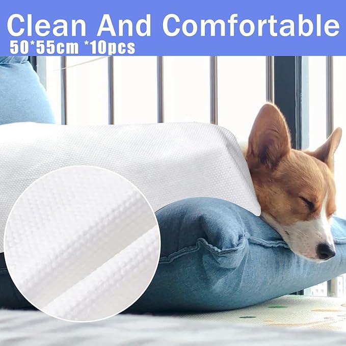 Disposable Pet Bath Towel,10 PCS Portable Pet Grooming Towels,19.6 x 21.6 inch Convenient Pet Cleaning Towel Pet Drying Towels,Absorbent Bath Towel for Medium Dog