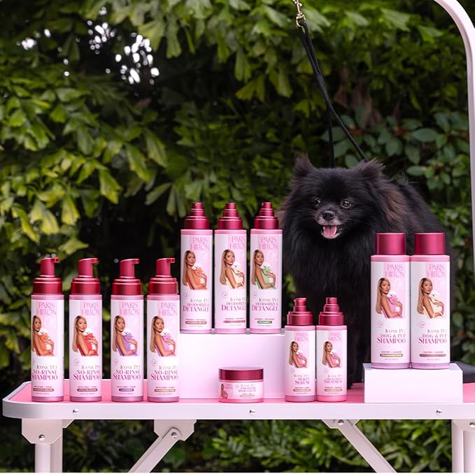 Paris Hilton Pet Iconic Bergamot Scent No-Rinse Dog Shampoo, Waterless Dog Wash, Hypoallergenic, 280ml – Quick Clean for Dogs, Easy Grooming, No Rinse Needed