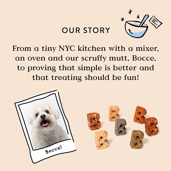 Bocce's Bakery Chicken & Pumpkin Dog Food Toppers – All-Natural, Wheat-Free Dog Food Topper Made with Real Ingredients, Baked in The USA, 8 oz