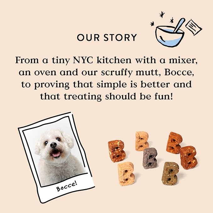 Bocce's Bakery Beef & Cheese Dog Food Toppers – All-Natural, Wheat-Free Dog Food Topper Made with Real Ingredients, Baked in The USA, 8 oz