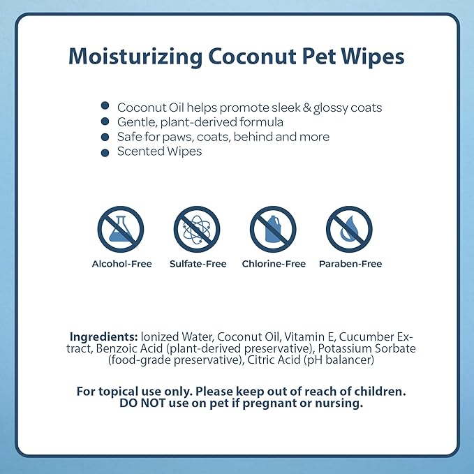 Best Pet Supplies Pet Wipes for Dogs - Dog Wipes Cleaning Deodorizing, Grooming, for Coats, Ears, Paws - Moisturizing Coconut, 400 Count