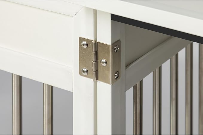 New Age Pet Horizon Pet Crate - Durable ECOFLEX with Stainless Steel Spindles, Bone-Shaped Latches, Easy Access Door, Stylish Design, 10-Year Warranty, Available in 3 Sizes & 2 Colors