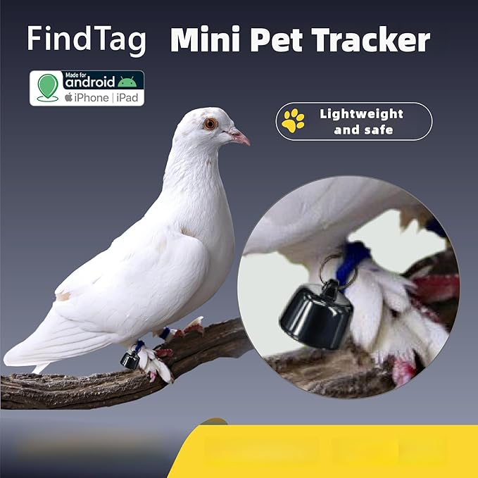 Mini Dog Tracker Cat Tracker,Mini Tracker for Pet iOS and Android, Smart Pet Tracker Location Tracking Collar, Works Worldwide with Any Collar, No Other Fees, Find Tag