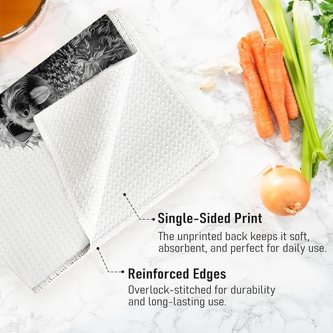 Wine Cavapoo Kitchen Towels, Cavapoo Gifts for Women Dish Towels for Kitchen Drying, Dog Lover Mom Gifts for Women Hand Towels for Bathroom, 16x24 Inch