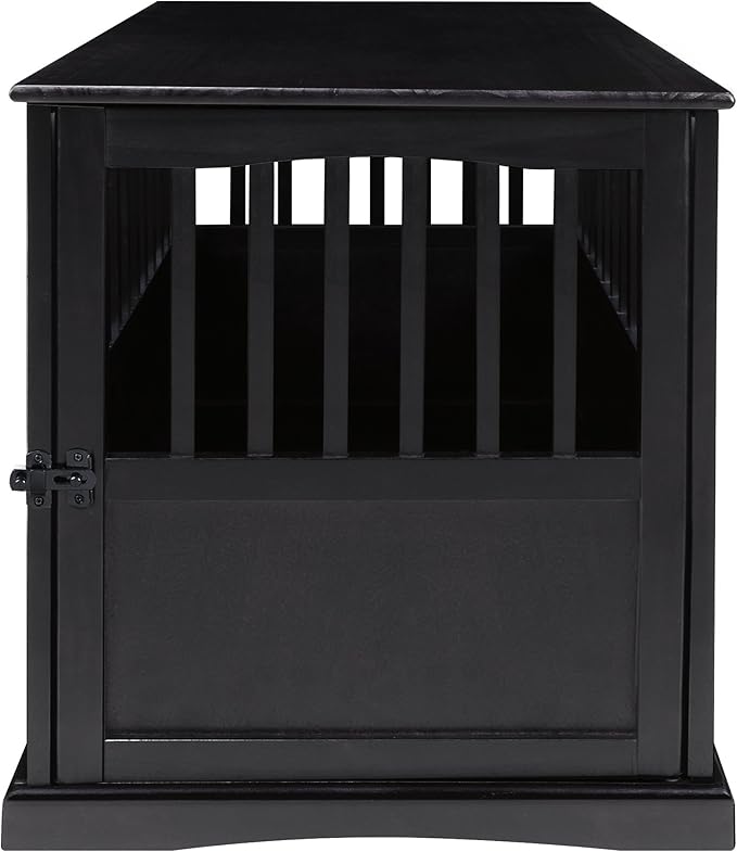 Casual Home Wooden Large Pet Crate, End Table, (Black, 24"W x 36.5"D x 29.25"H)