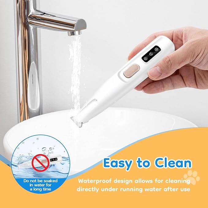 Mcbazel Pet Micro Precision Trimmer, Multifunctional Pet Hair Trimmer Waterproof Rechargeable Shaver with LED Light for Paws Eyes Ears Face Buttocks for Large/Small Dogs and Cats