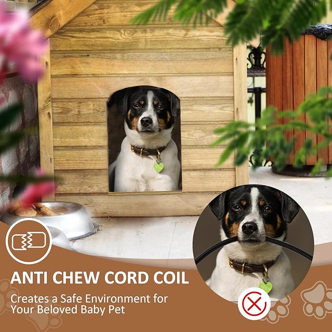 Briidea 140W Dog House Heater, Adjustable 40℉-140℉ Temperature, Anti-Chew Cord, Ultra-Quiet & Ultra-Thin Design, Ideal for Dog Houses, Chicken Coops, Rabbit Cages, Cat Houses