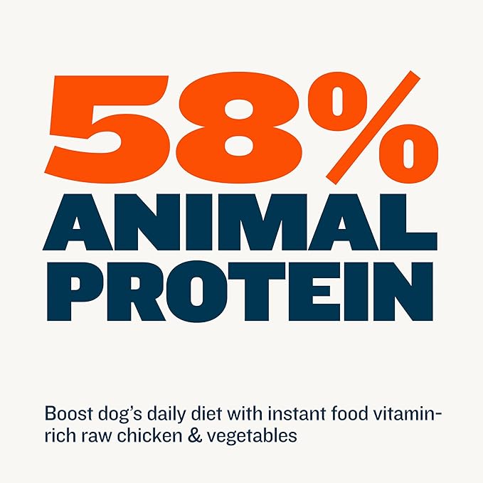 Bully Max Instant Fresh Wet Dog Food - Nutrient-Rich Dehydrated Raw Dog Food with Natural Chicken Recipe - 10 Bags of 15 oz Pouches, Wet Dog Food Alternative - Makes 25 lbs. of Wet Food