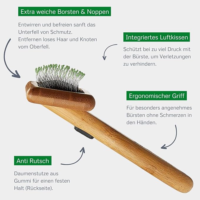Bamboo Groom Soft Slicker Brush Small (BG SSLICK SM)