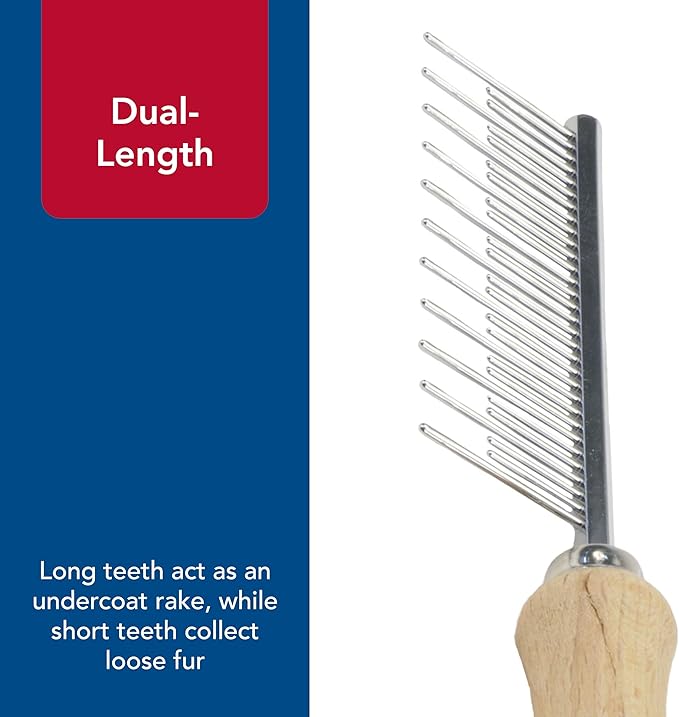 Coastal Pet Safari Cat Shedding Comb - Prevents Hairballs - Daily-Use Cat Deshedding Brush - for Cats with Short and Long Hair - One Size