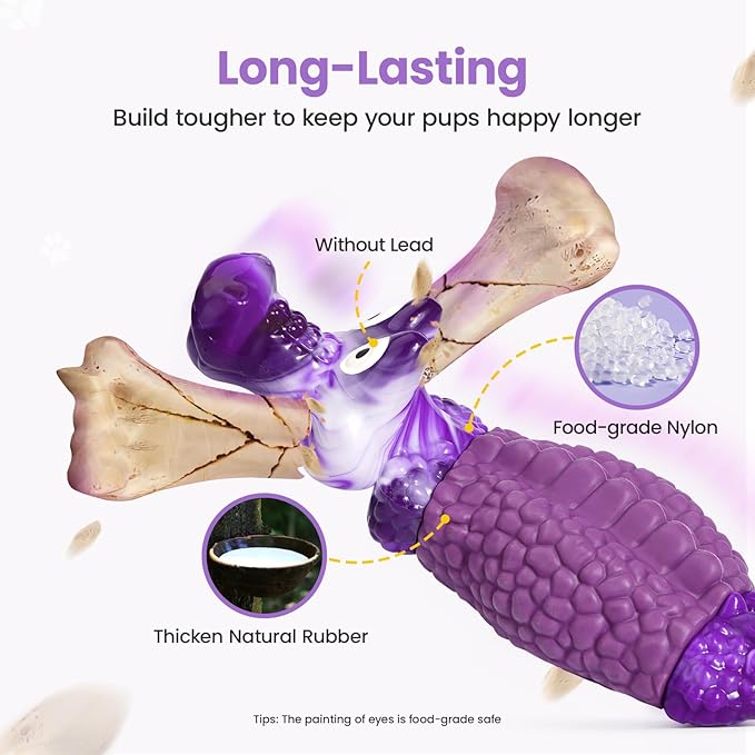 HGB Tough Dog Toys for Aggressive Chewers, Squeaky Indestructible Dog Toy, Dog Toys for Large Dogs, Dog Chew Toys for Aggressive Chewers, Large Dog Toys to Keep Them Busy, Big Dog Toys for Medium Dogs