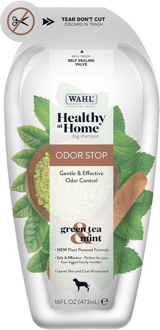 Wahl Professional Animal Healthy at Home Dog Shampoo - Plant Powered Grooming Shampoo - Odor Stop